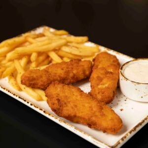 Chicken strips with french fries